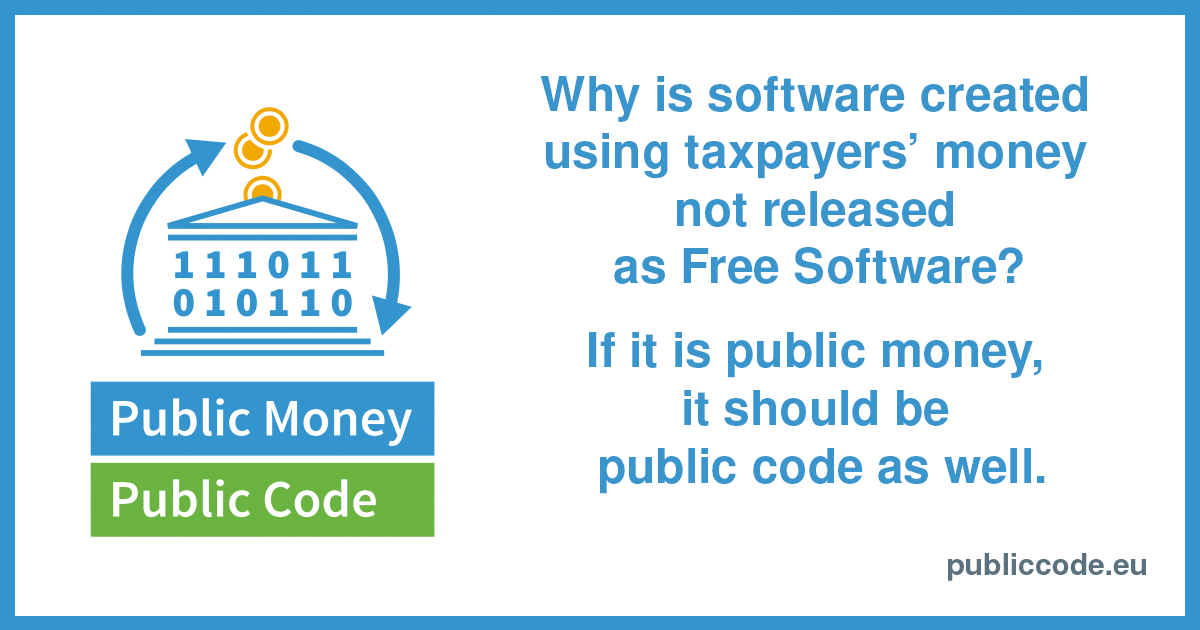 Public Money? Public Code!